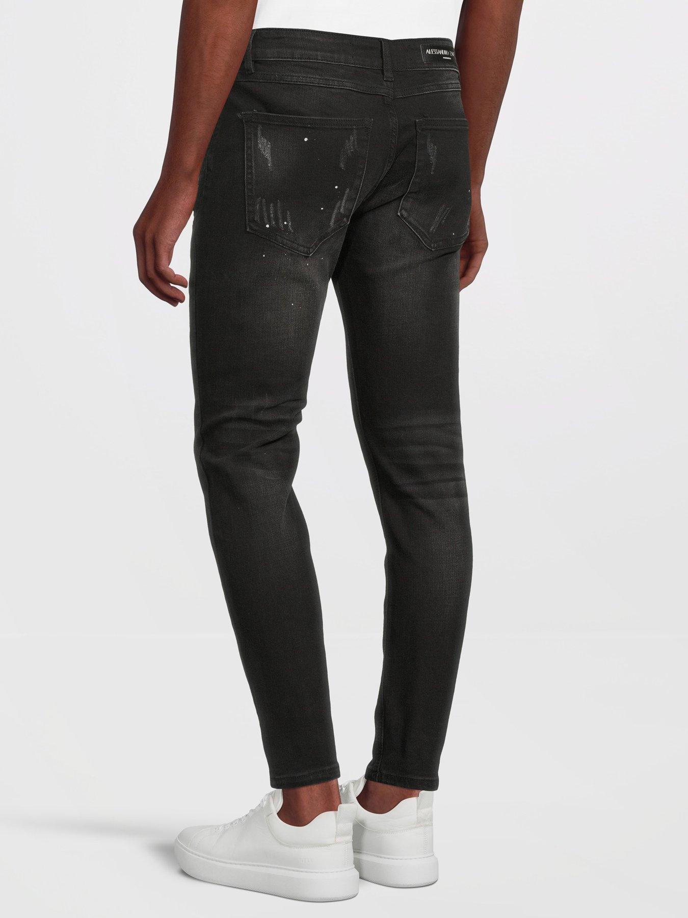 Alessandro Zavetti Apollo 003 Slim Black Jean | very.co.uk