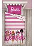  image of barbie-sweet-single-panel-duvet-cover-set-pink