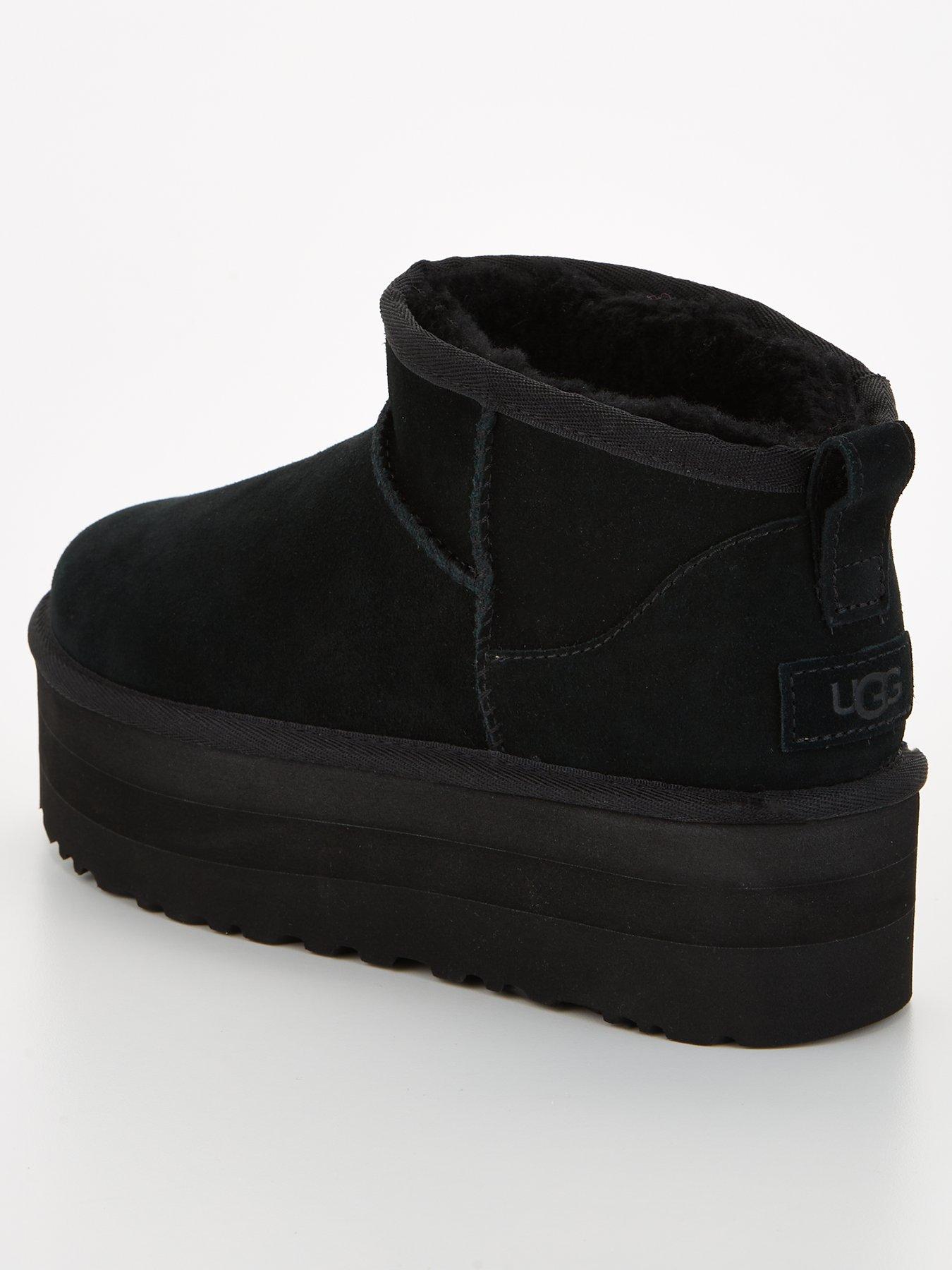 UGG Classic Ultra Mini Platform Ankle Boots - Black | very.co.uk