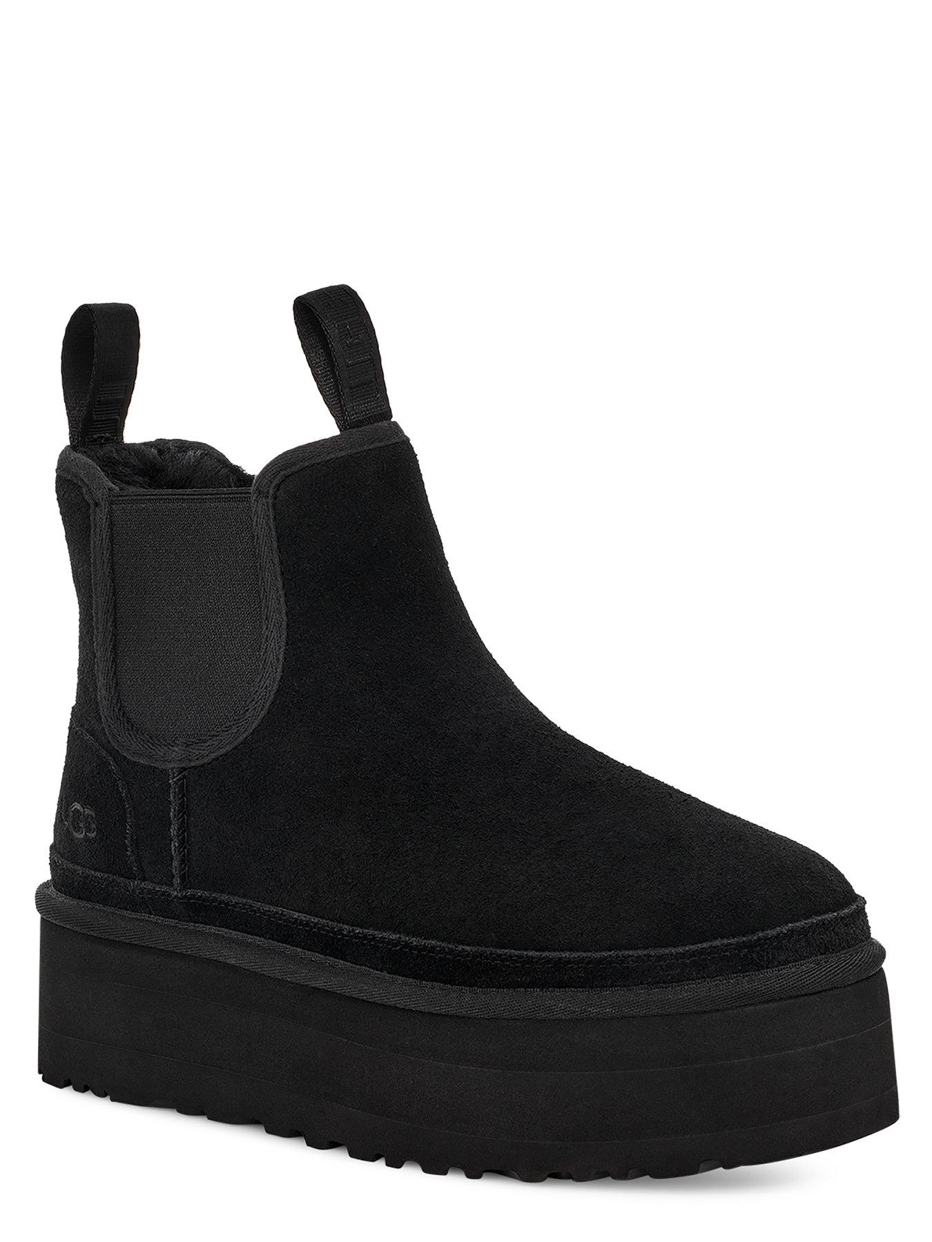 UGG Neumel Platform Chelsea Ankle Boots Black Very