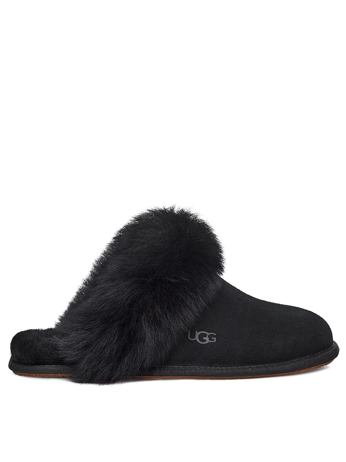 black suede ugg slippers