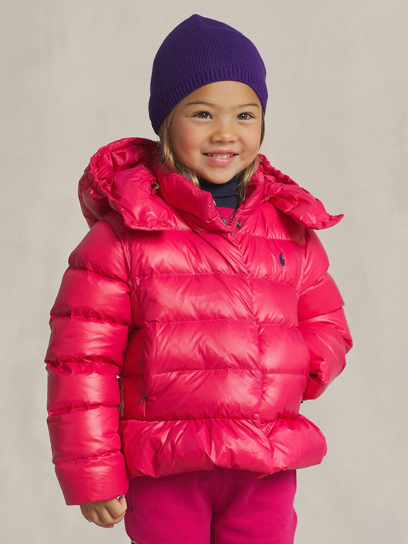 Ralph Lauren Girls Peplum Hem Down Jacket Pink very.co.uk