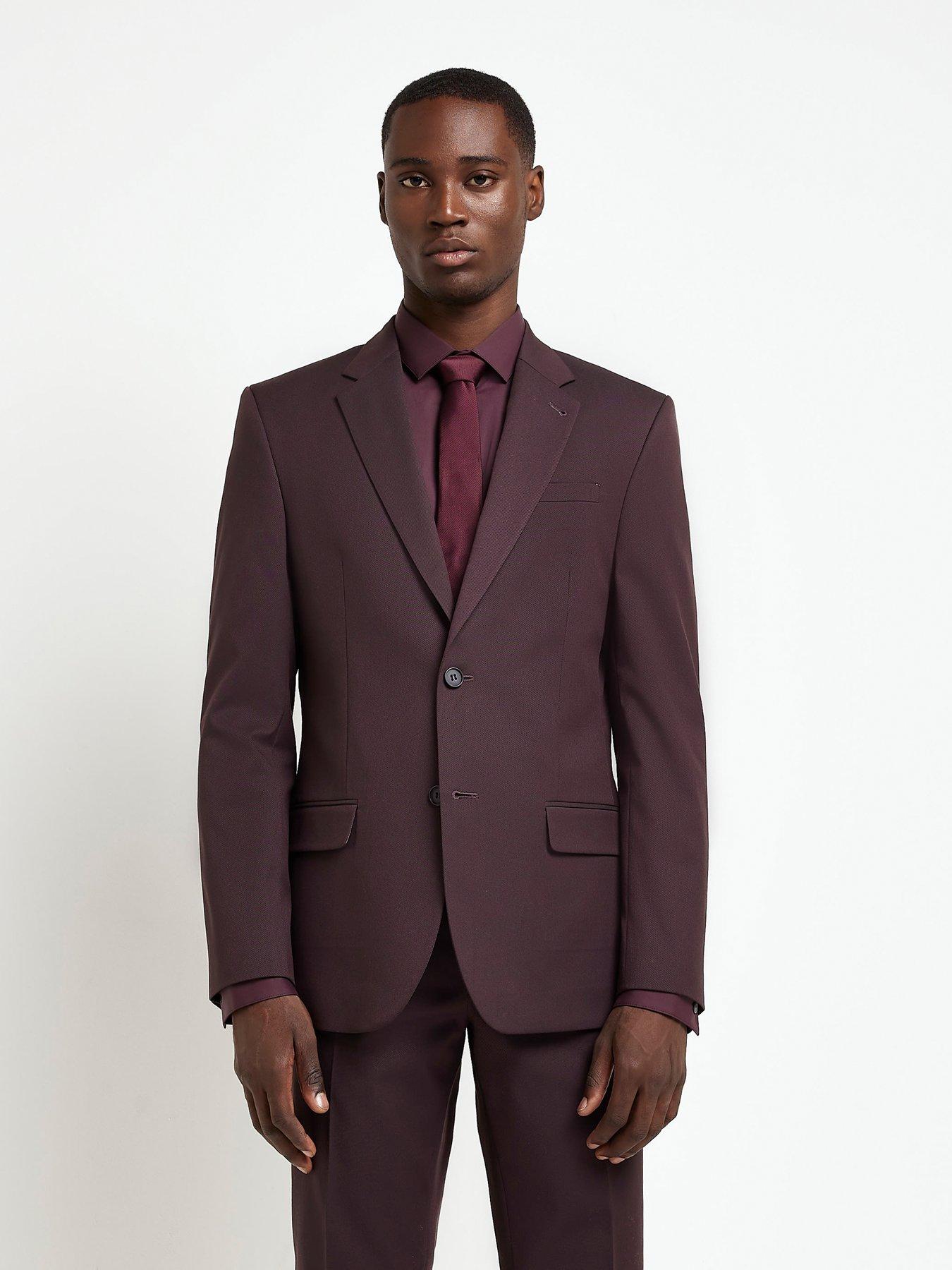 Burberry burgundy hot sale suit