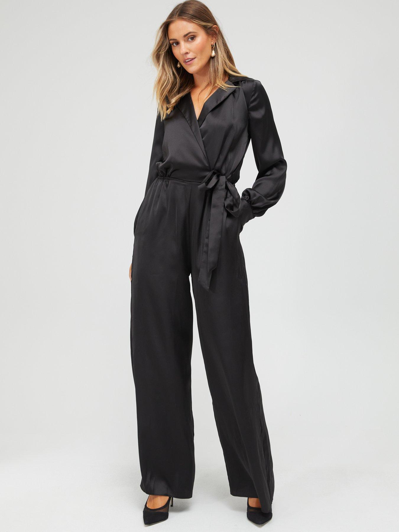 Satin jumpsuit hot sale uk