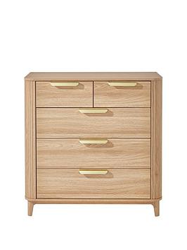 Product photograph of Very Home Carina 2 3 Drawer Chest - Oak from very.co.uk