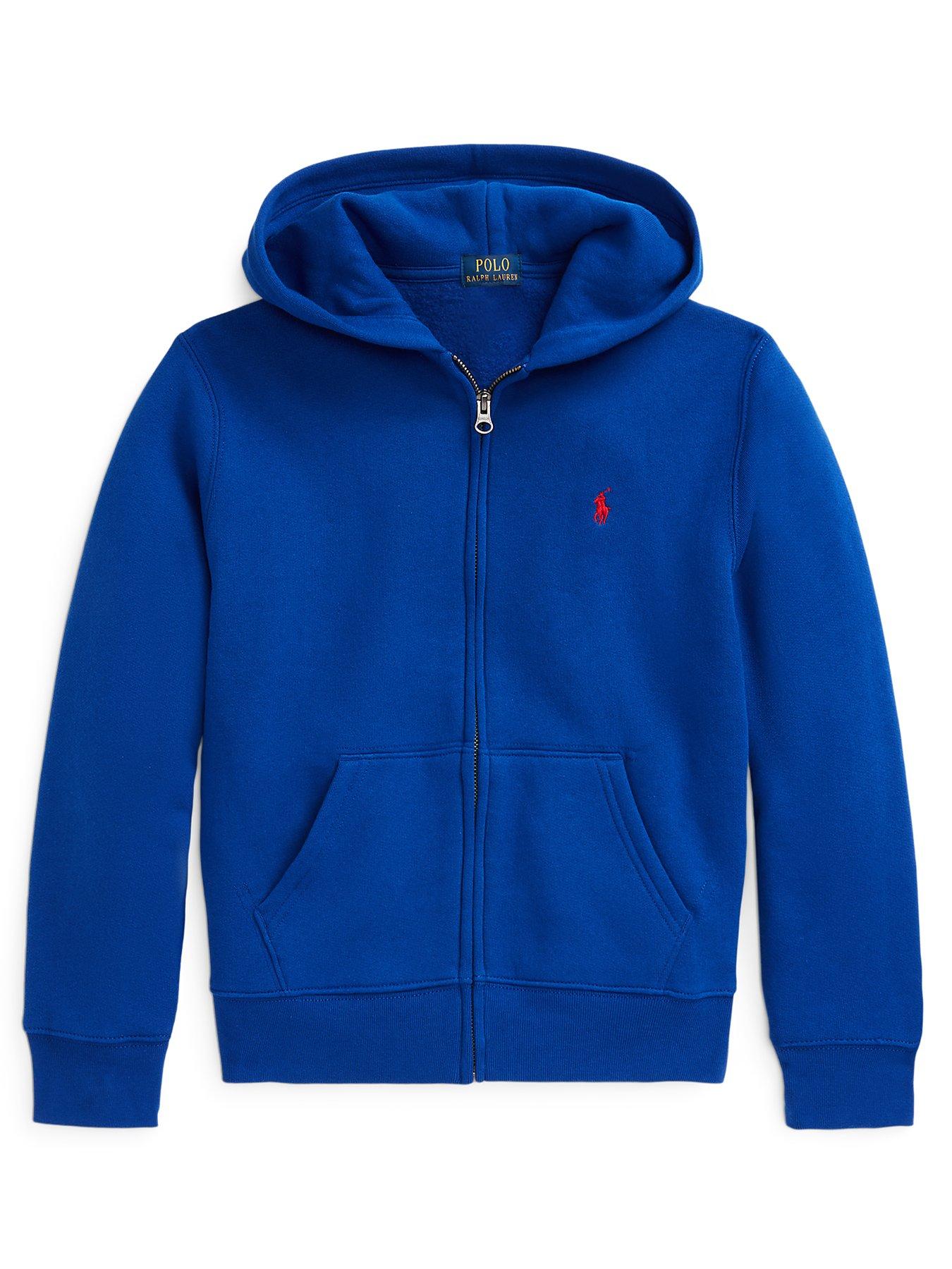 Ralph Lauren Boys Classic Zip Through Hoodie - Royal Blue 