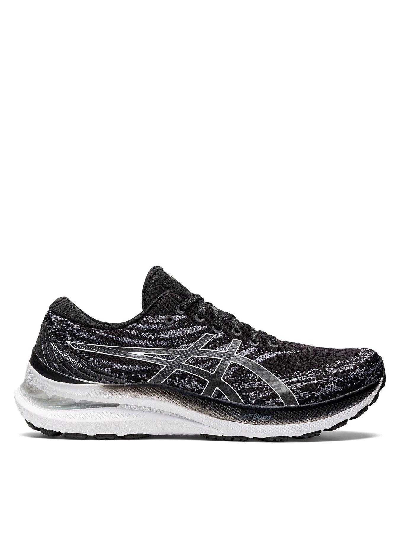 black asic trainers