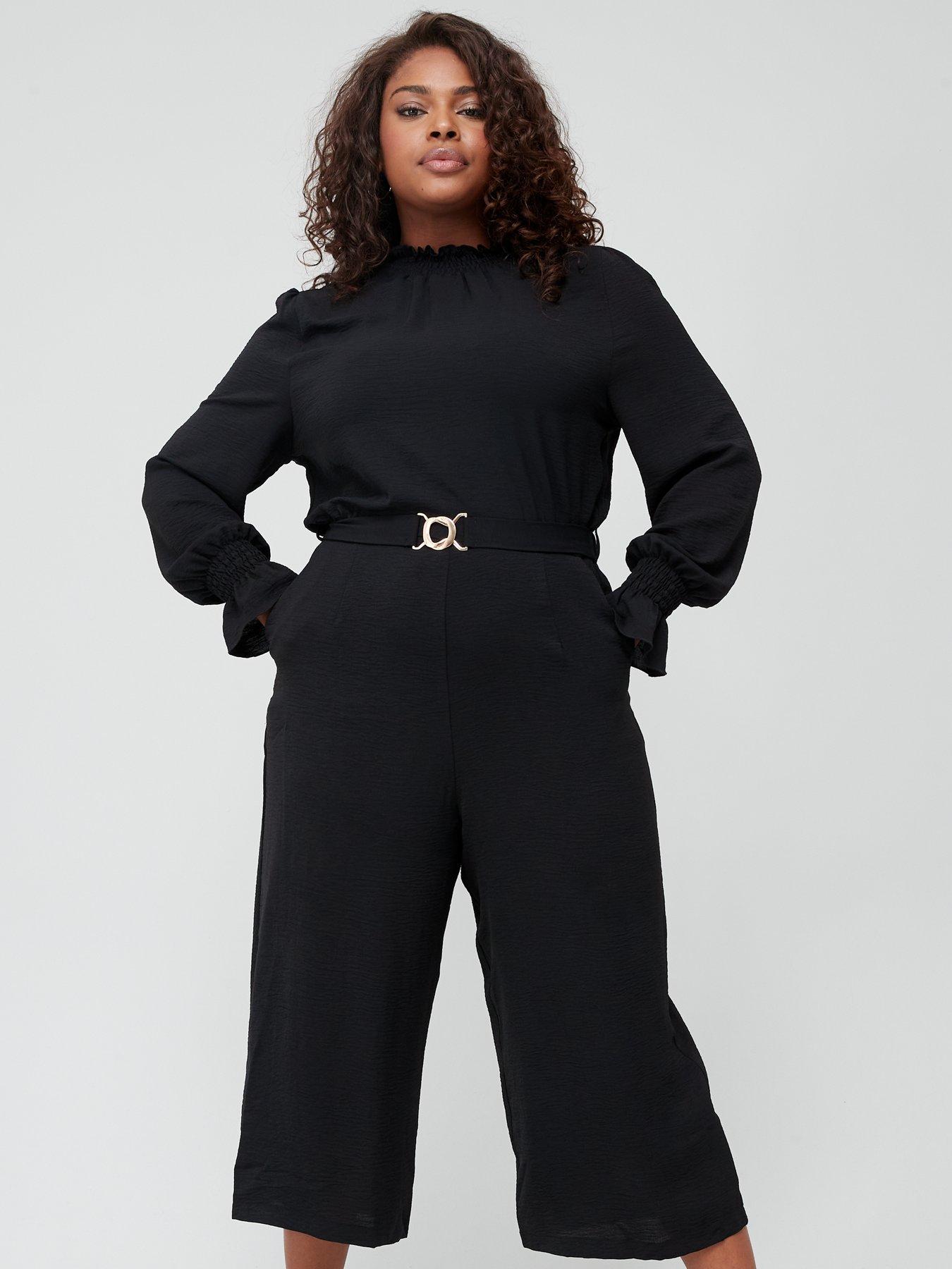 black smart jumpsuit