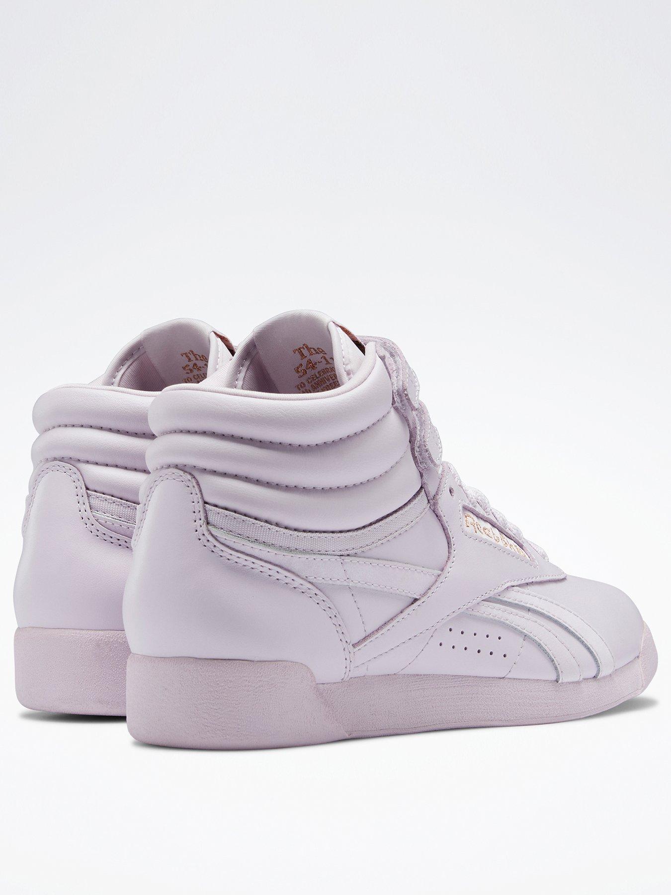 Reebok Trainers Womens Freestyle High White Silver