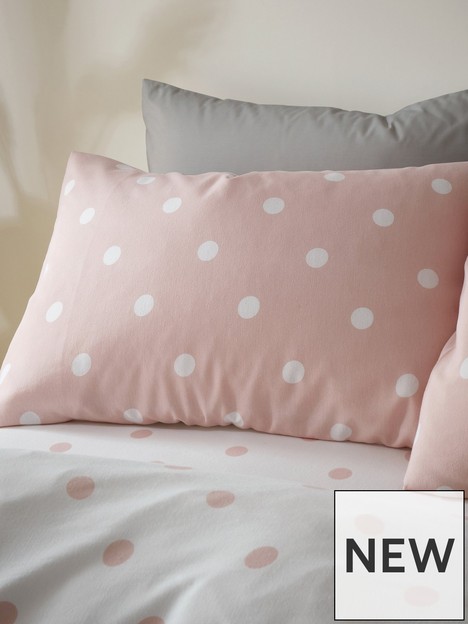 catherine-lansfield-brushed-spot-pillowcase-pair-ndash-pink