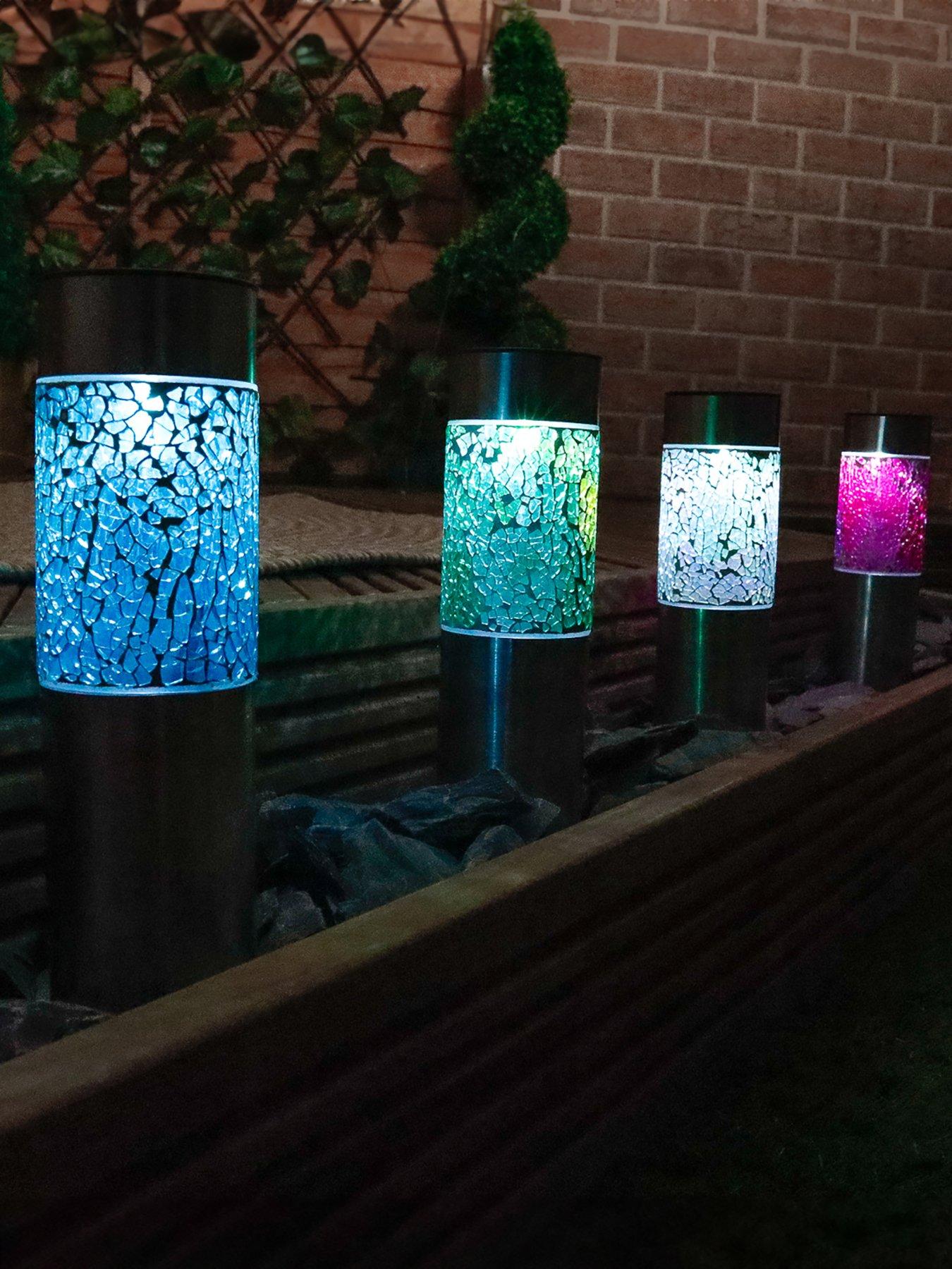 Streetwize Mosaic Solar Stake Lights Set of 4 very