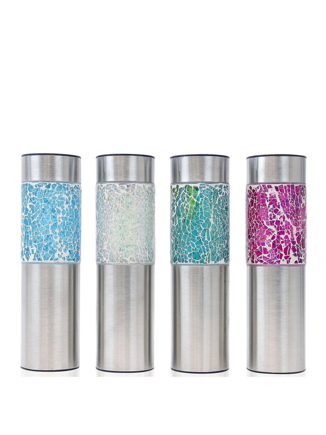 Product photograph of Gardenwize Mosaic Solar Stake Lights Set Of 4 from very.co.uk