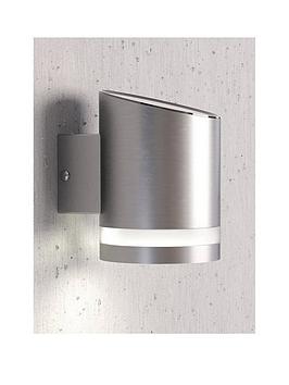 Product photograph of Gardenwize Stainless Steel Solar Wall Light from very.co.uk
