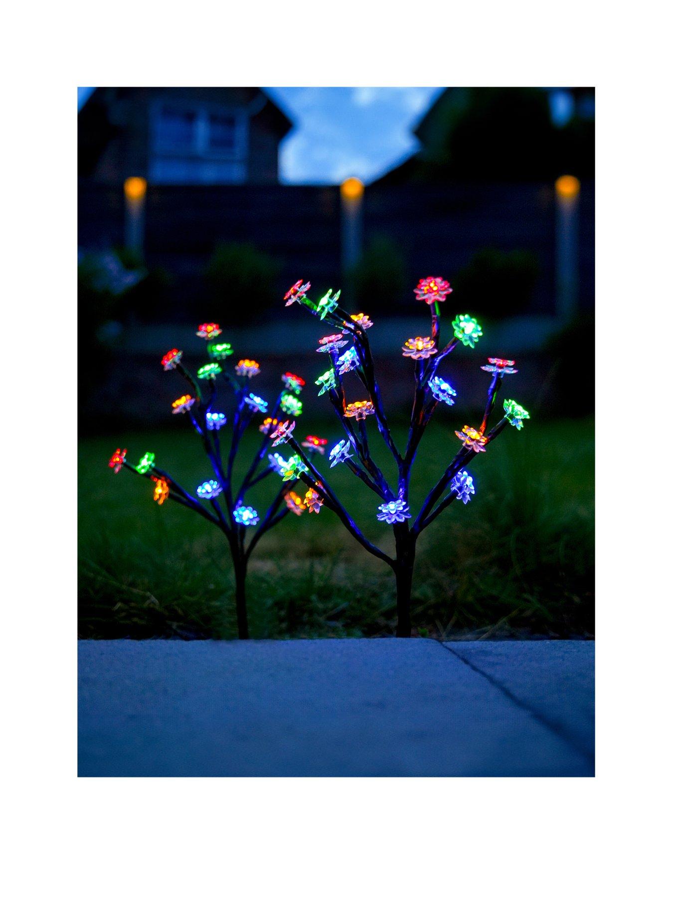 undefined Solar Flower Tree Lights - Pack of 2