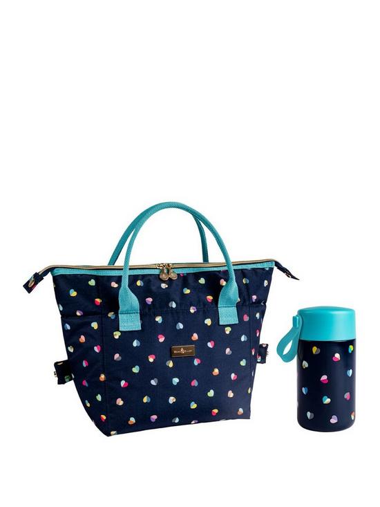 front image of beau-elliot-mini-confetti-convertible-2-in-1-insulated-picnic-lunch-bag-stainless-steel-insulated-food-flask-500ml