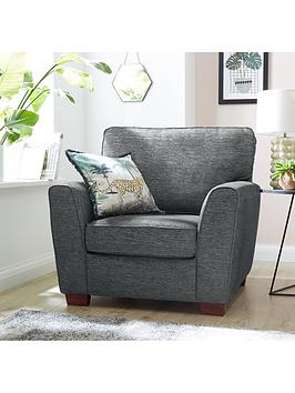 Product photograph of Very Home Hopton Fabric Armchair - Grey from very.co.uk