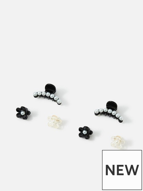 accessorize-mini-pearl-flower-claw-clips-6-pack-blacknbsp