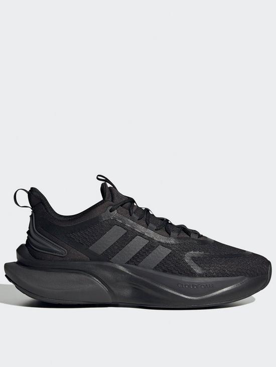 front image of adidas-sportswear-mens-alphabounce-trainers-black