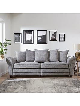 Product photograph of Very Home Dury Chunky Weave 4 Seater Scatterback Sofa from very.co.uk
