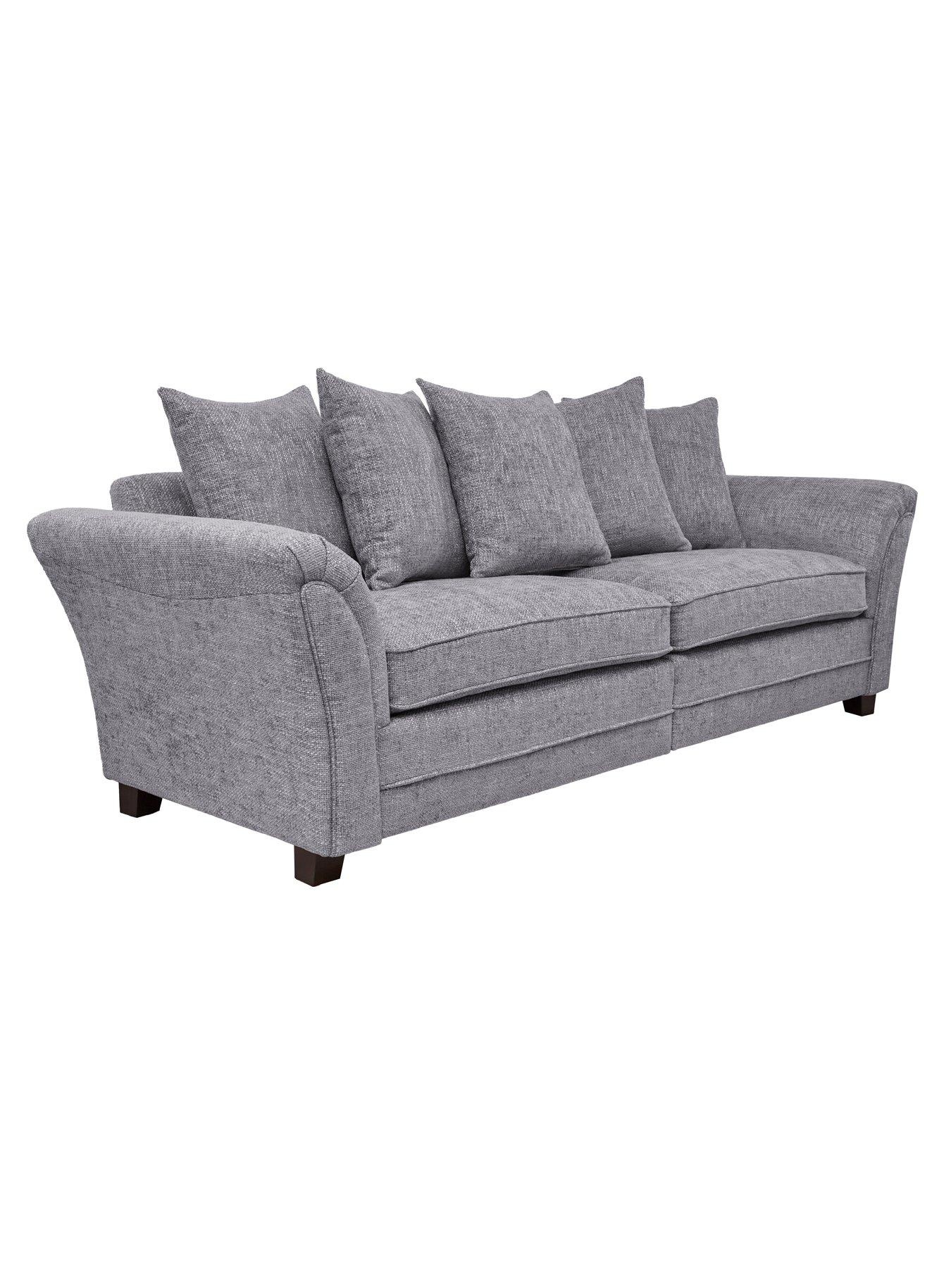 Dury fabric 3 seater outlet scatter back sofa