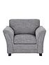  image of very-home-dury-chunky-weave-armchair-greynbsp--fscreg-certified