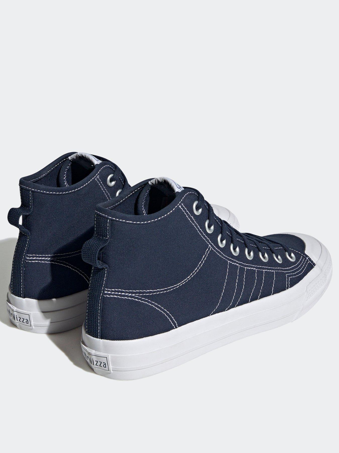 adidas Originals Nizza Hi Rf Trainers - Navy | very.co.uk