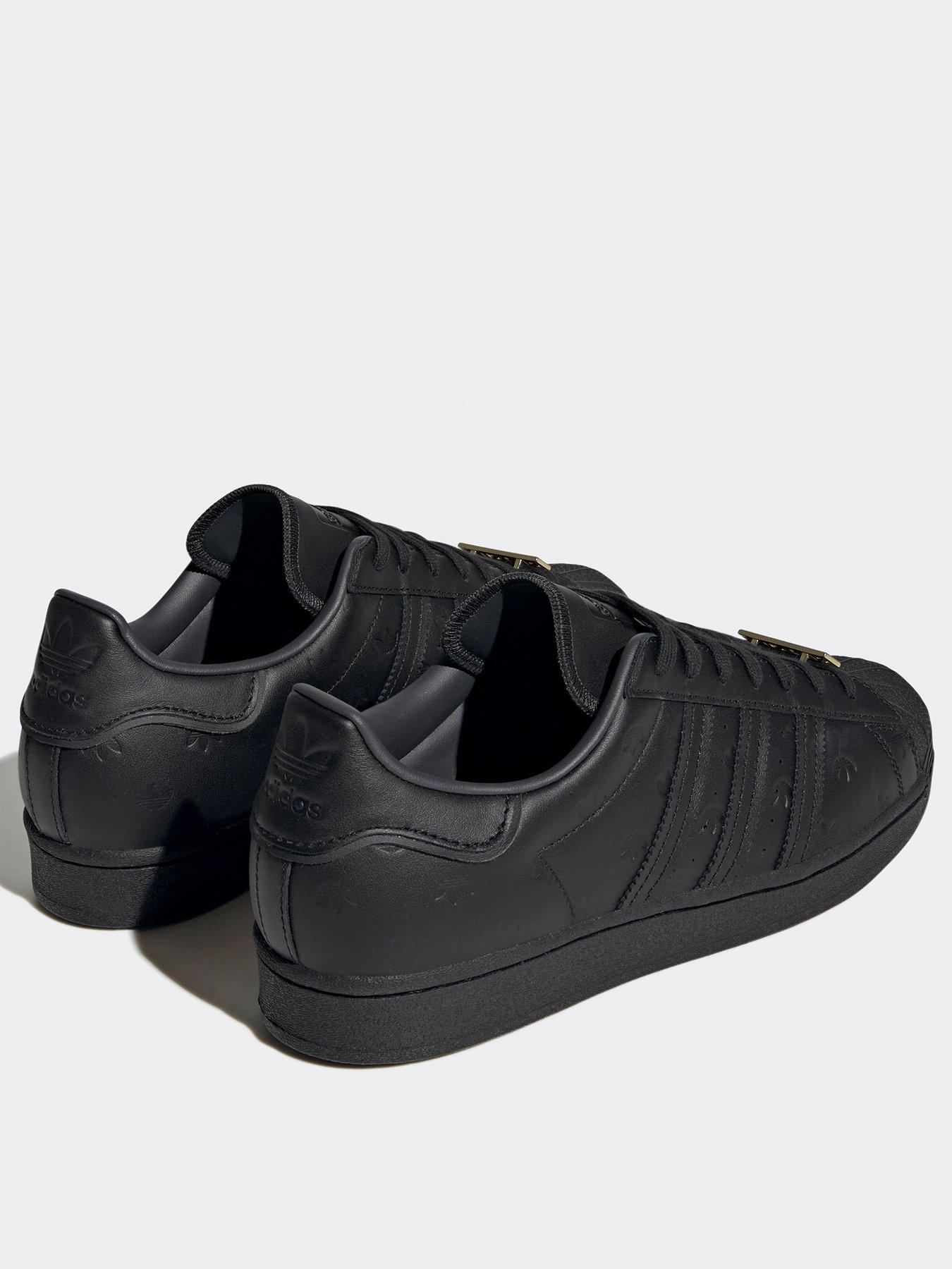 adidas originals superstar trainers black