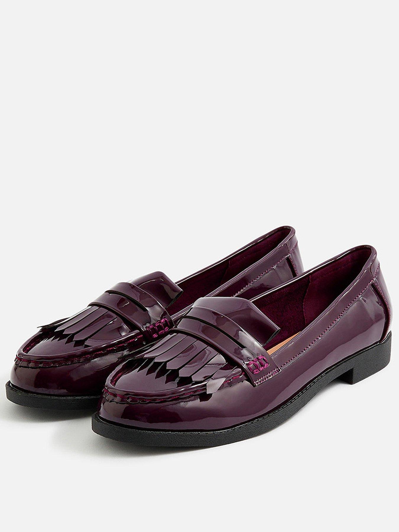 Burgundy patent loafers store womens