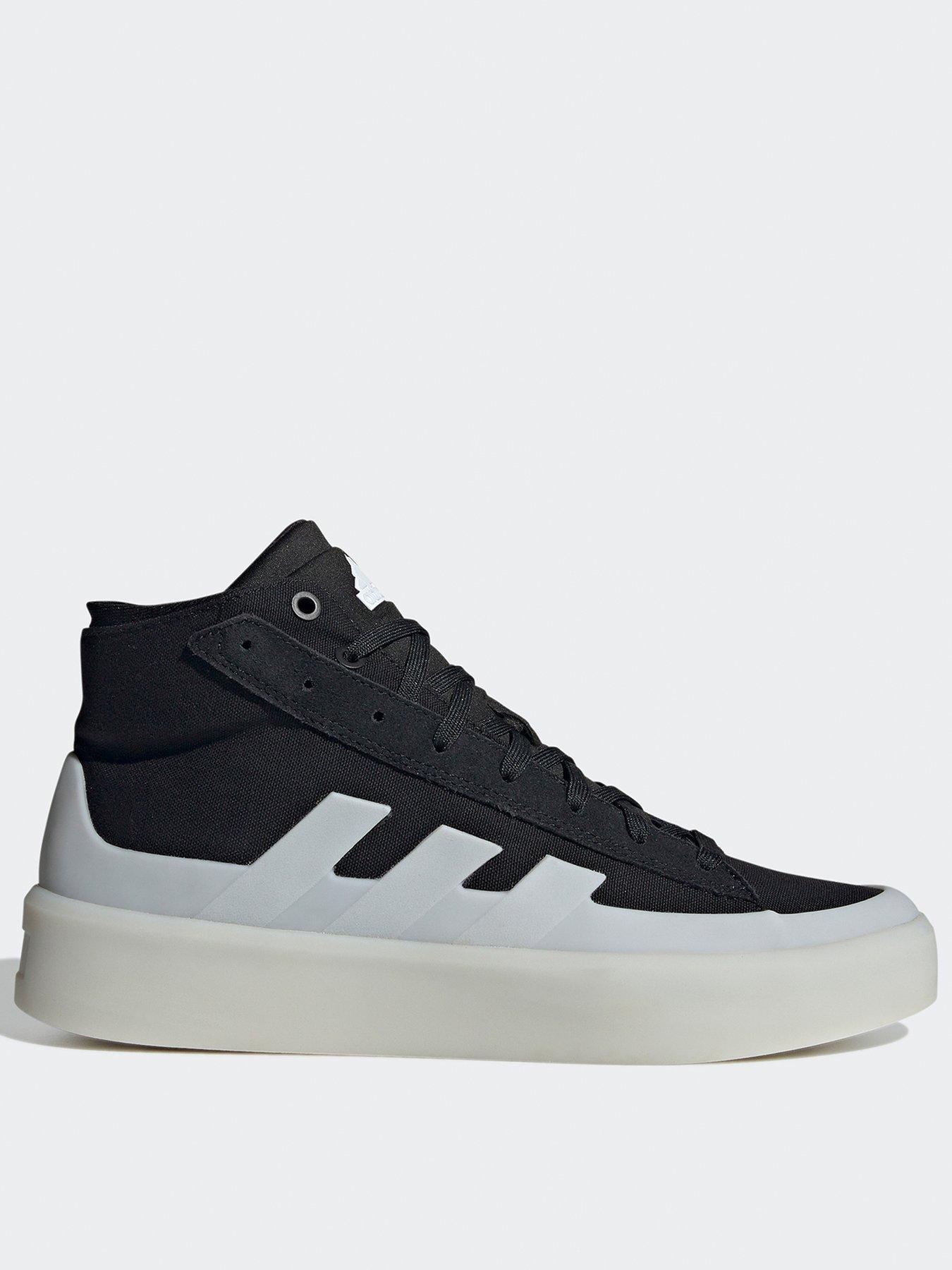 Black and white adidas high tops hotsell