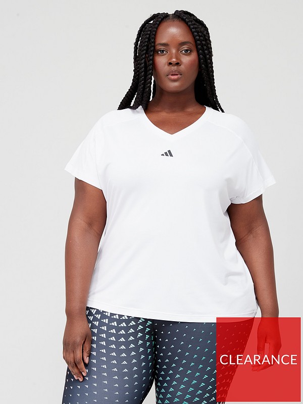 adidas Performance Aeroready Train Essentials Minimal Branding V-neck T- shirt - White