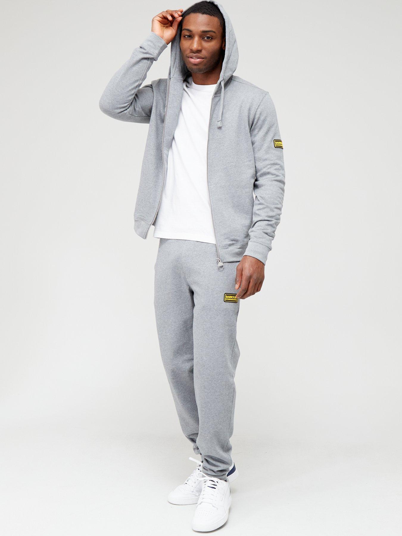 Grey hot sale mens tracksuit