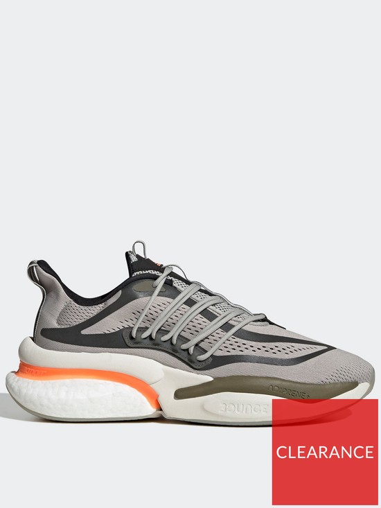 front image of adidas-alphaboost-v1nbspboost-lifestyle-running-trainers-greyorange