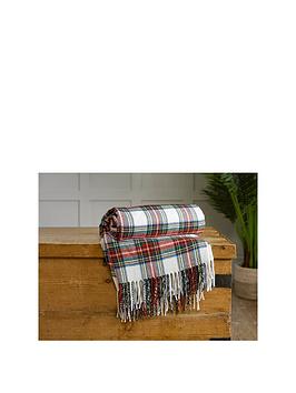 Product photograph of Deyongs Stewart Black Throw from very.co.uk