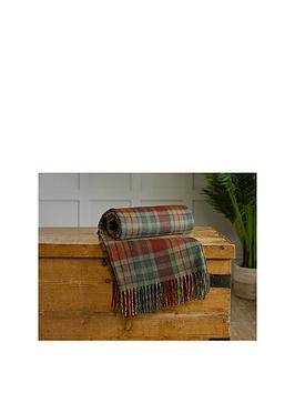 Product photograph of Deyongs Buchanan Evergreen Throw - Green from very.co.uk