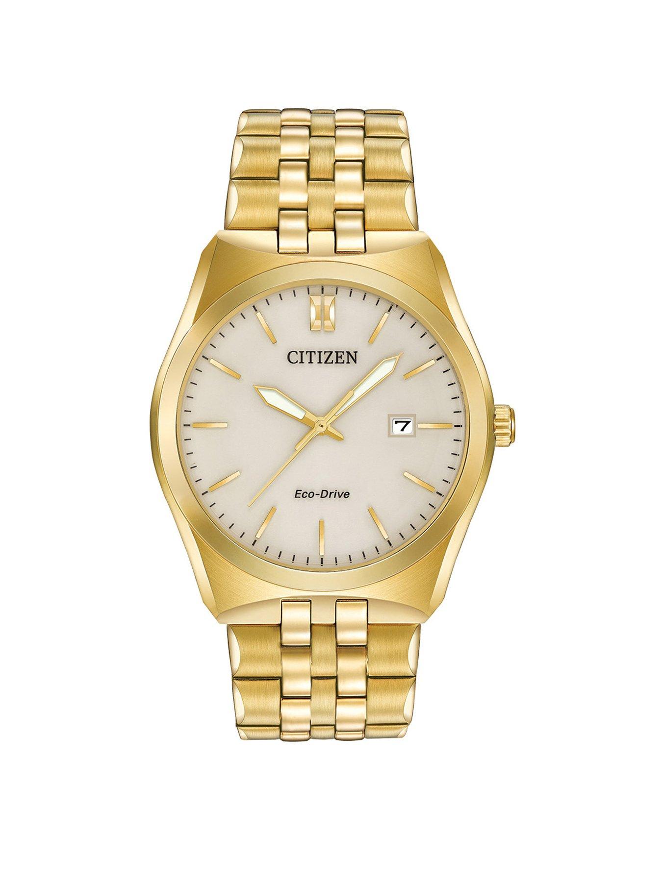 Product photograph of Citizen Gents Eco-drive Bracelet Wr100 Watch from very.co.uk