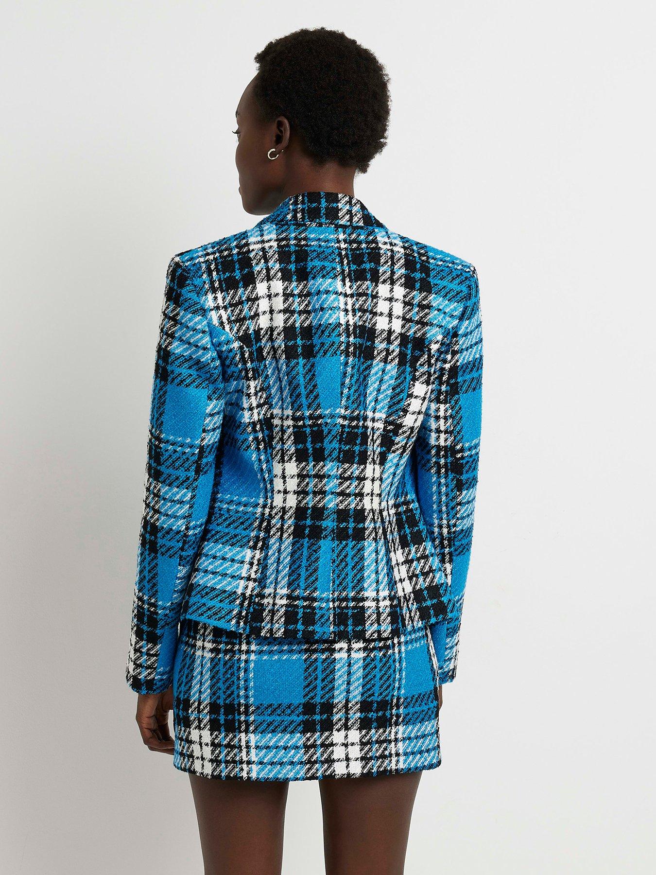 river island tartan blazer