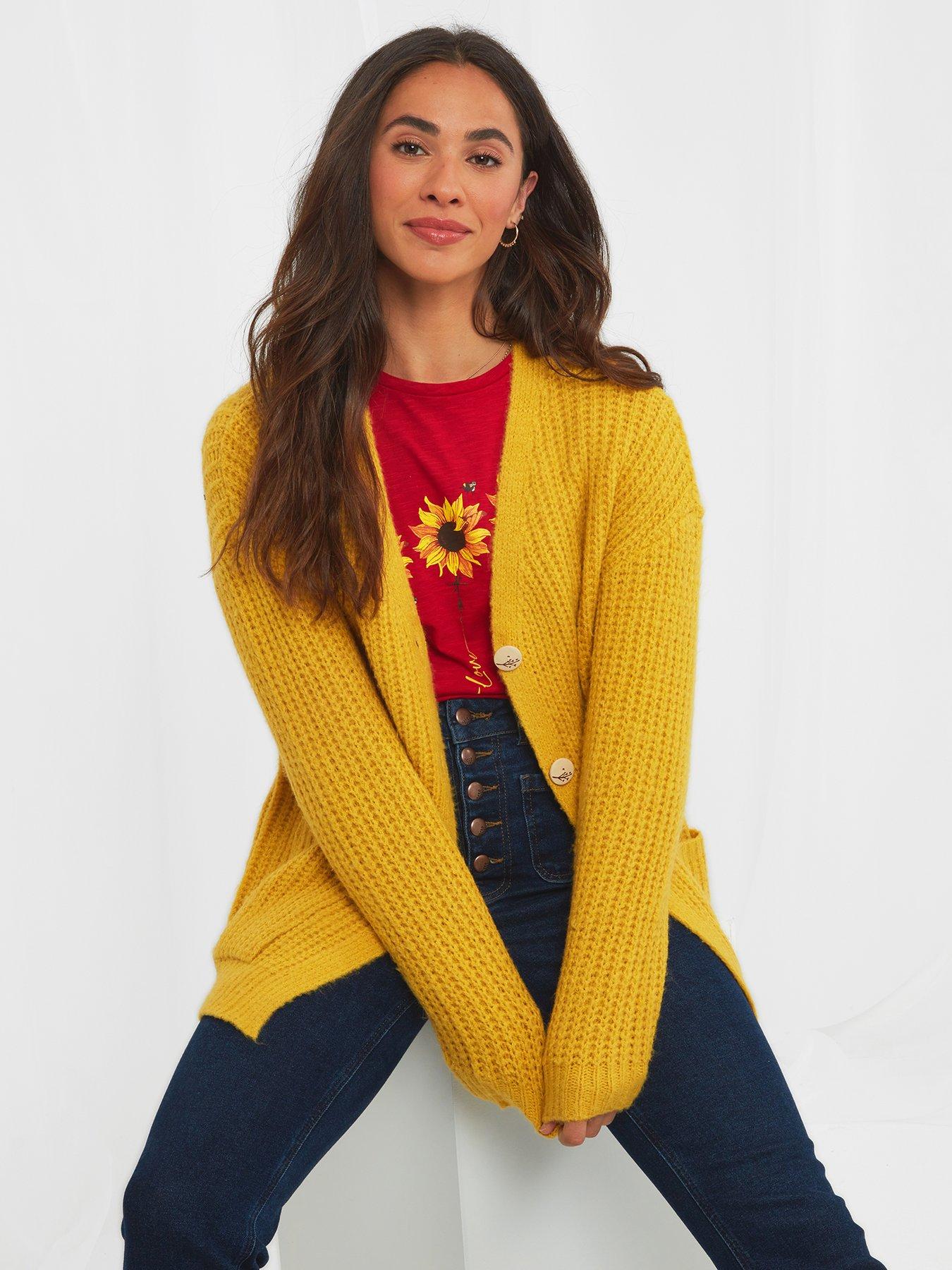 Joe Browns Cool Cosy Knit Cardigan -ochre | very.co.uk