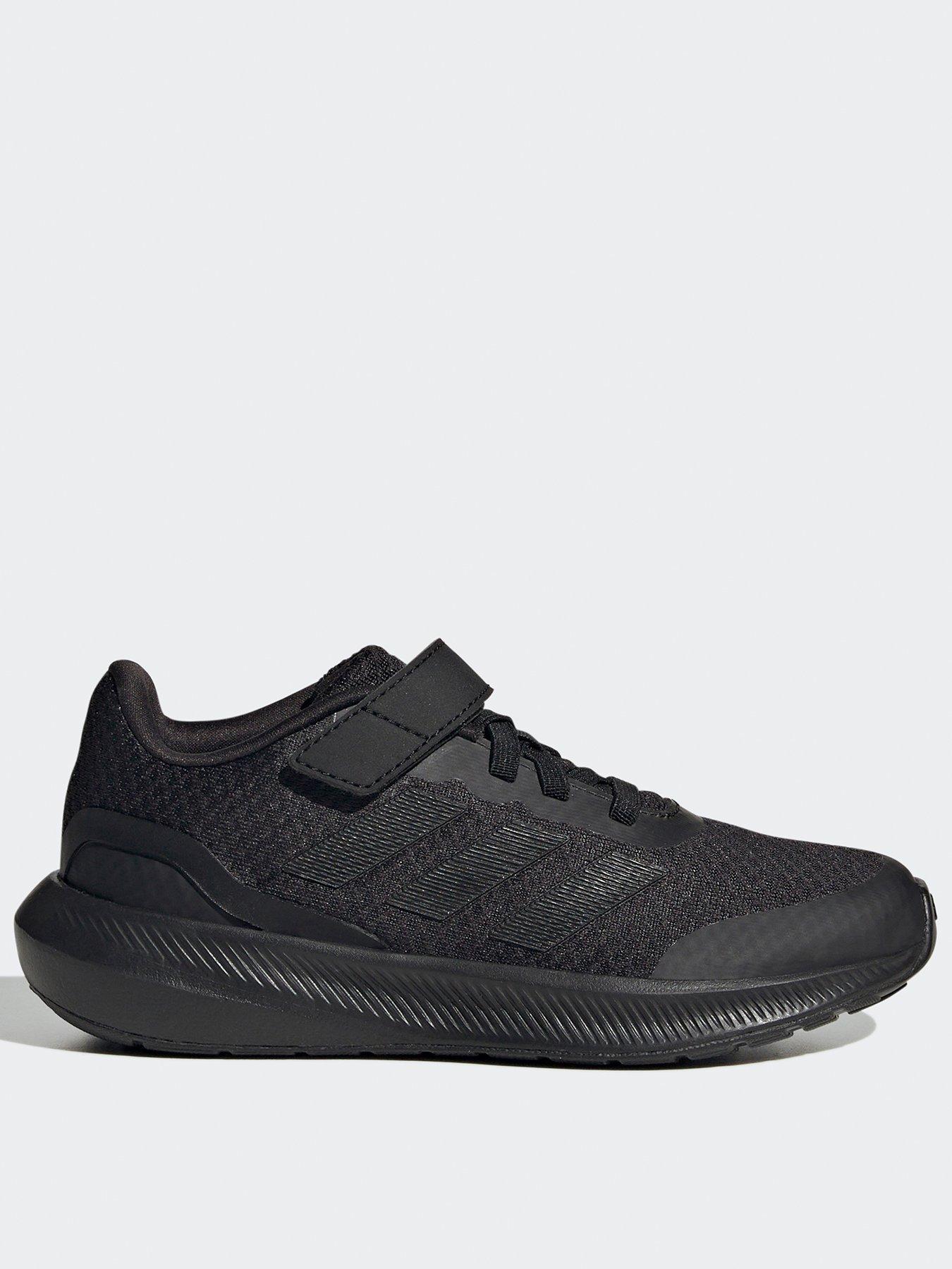 Childrens black adidas hot sale trainers