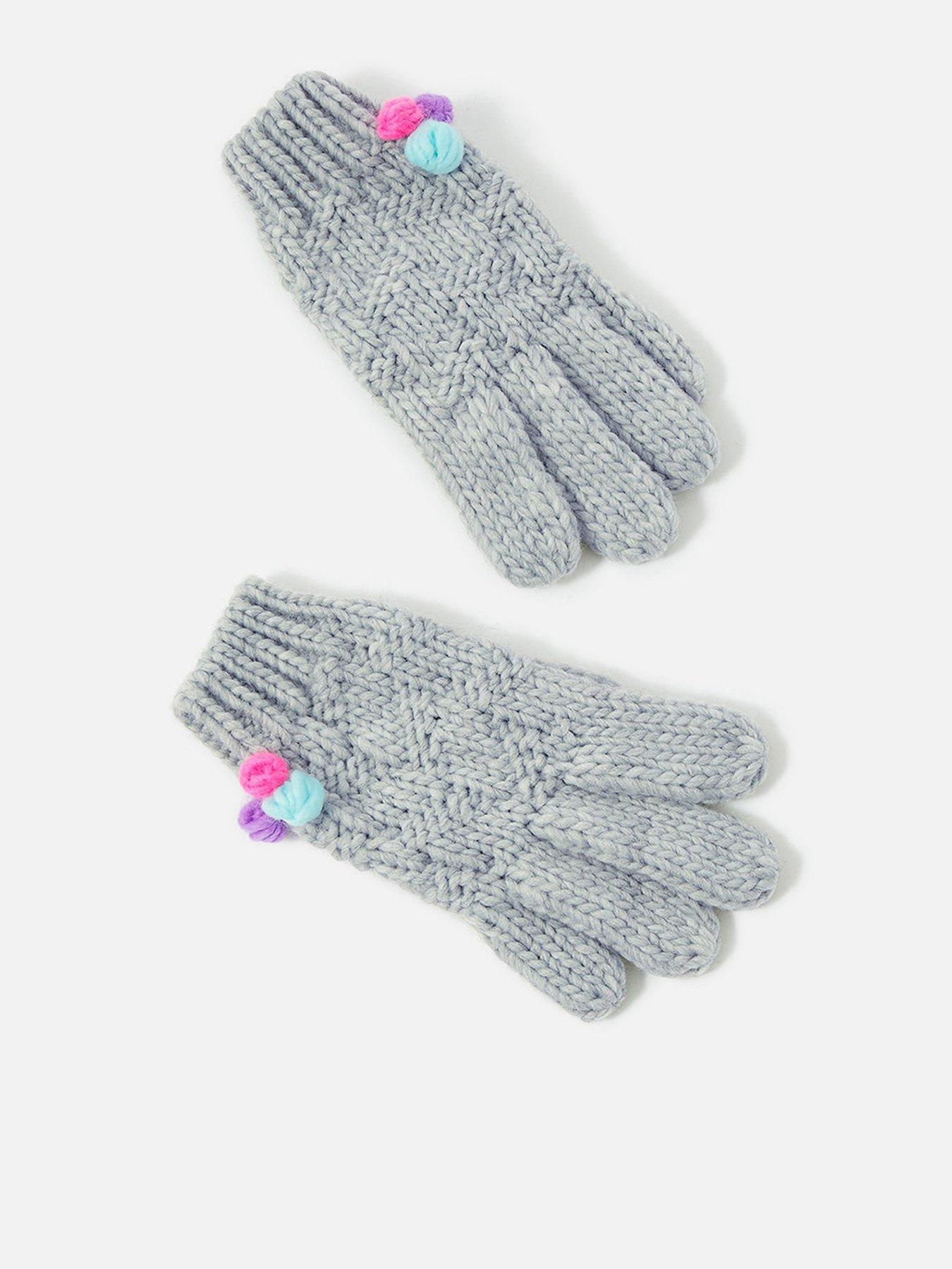 accessorize grey gloves