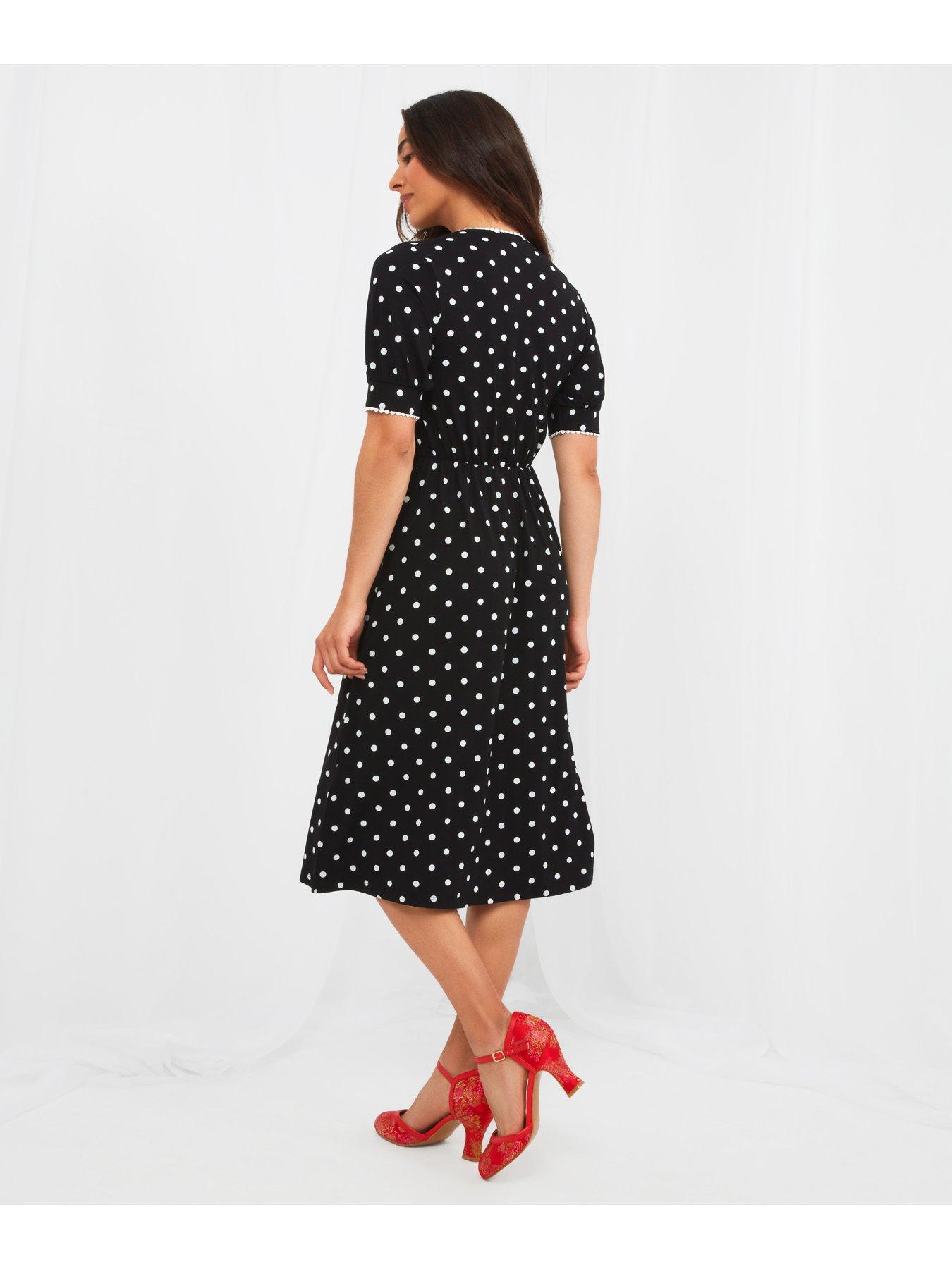 Polka dot clearance midi dress uk