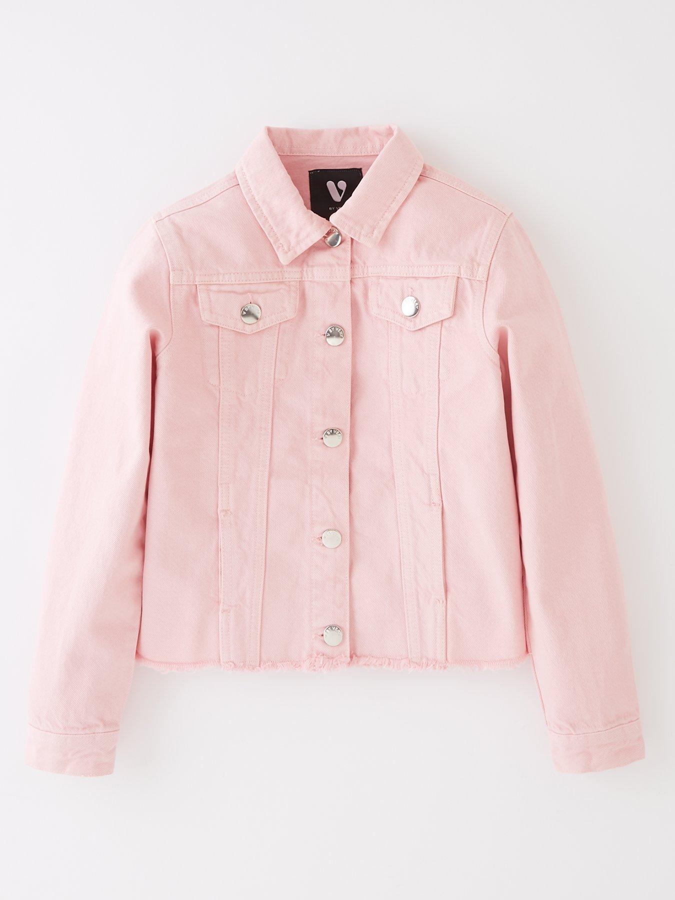 Pink denim jacket on sale uk