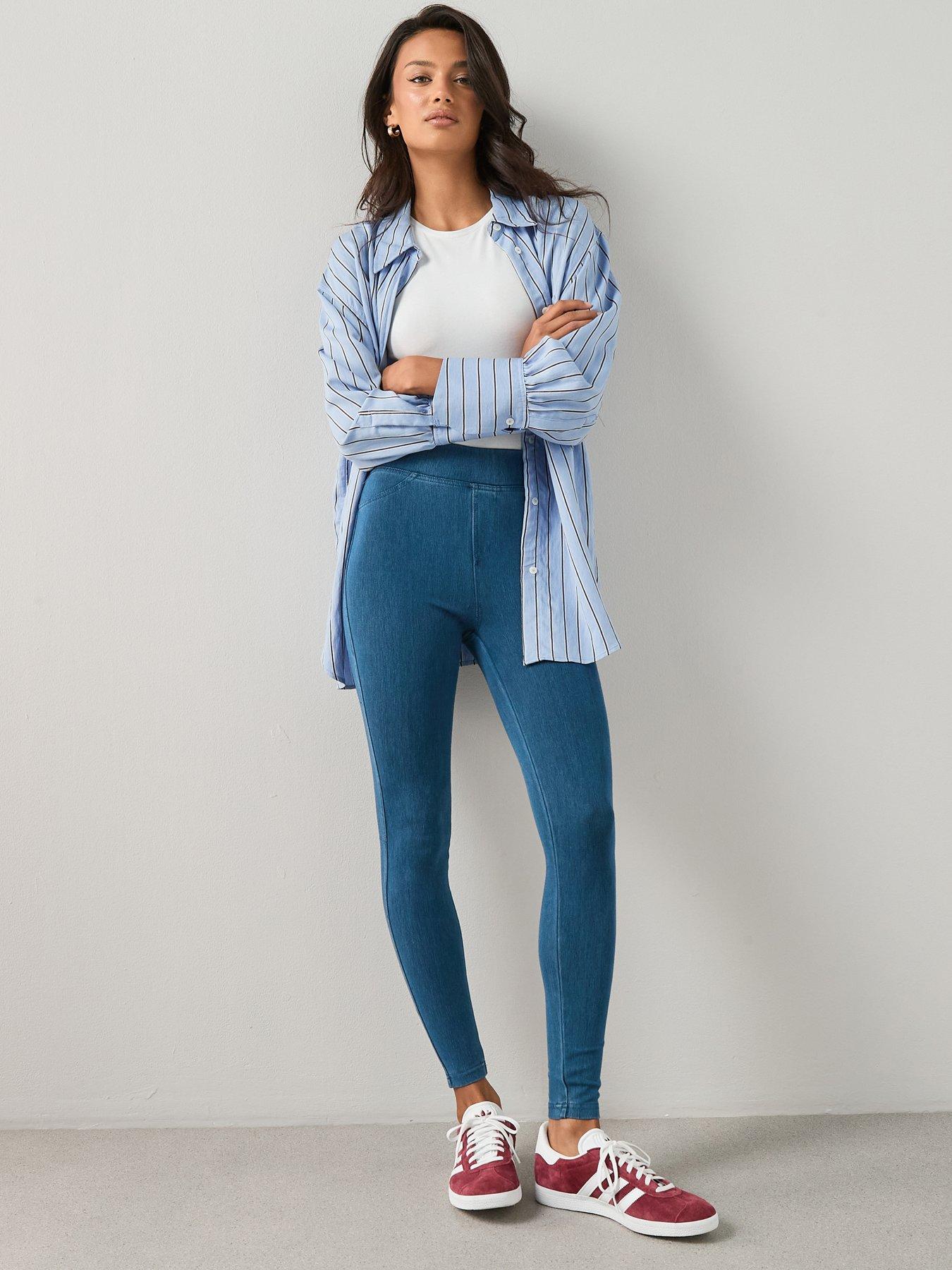V by Very Denim Look Jegging - Blue