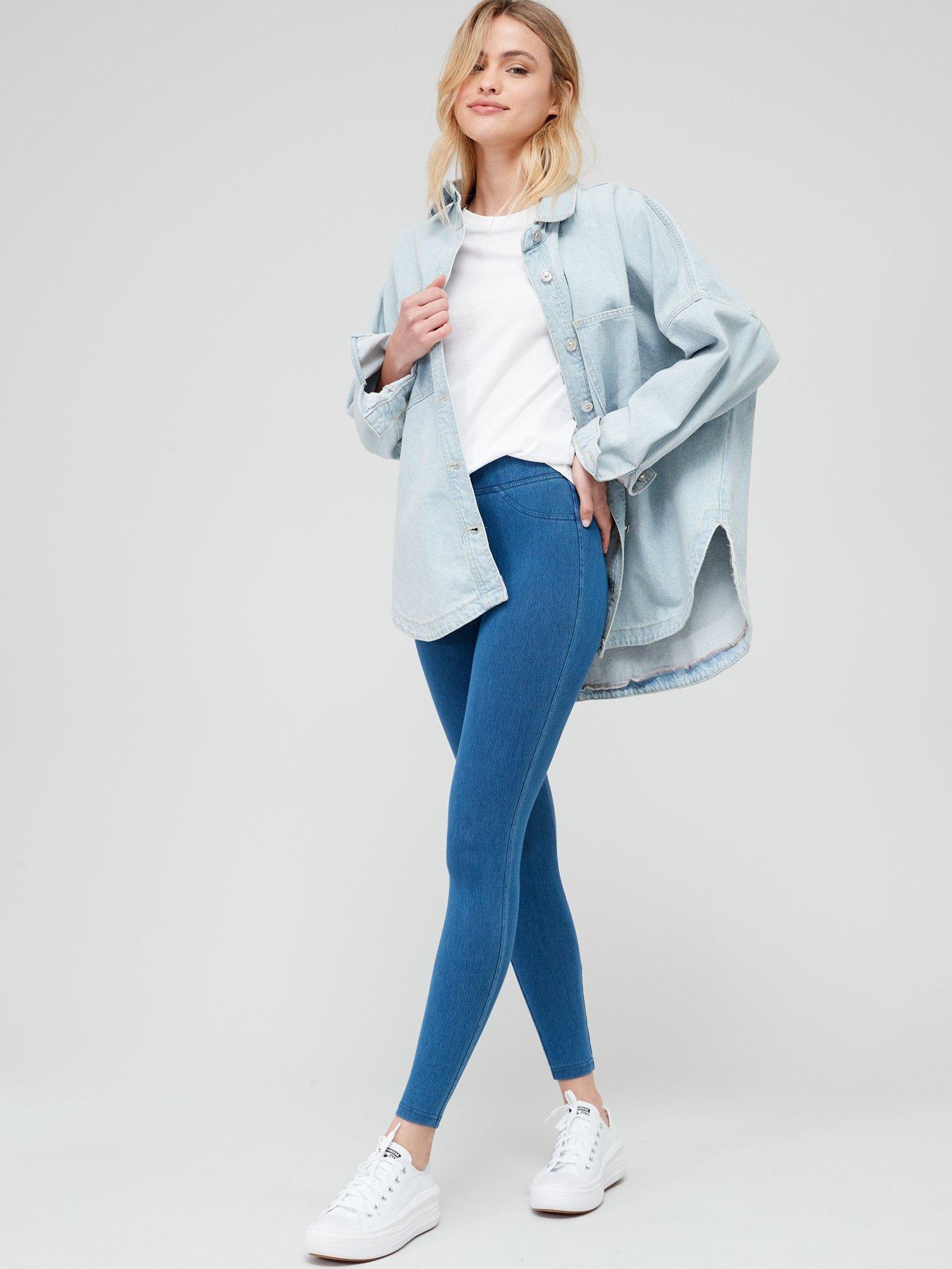 Image 3 of 6 of V by Very Denim Look Jegging - Blue