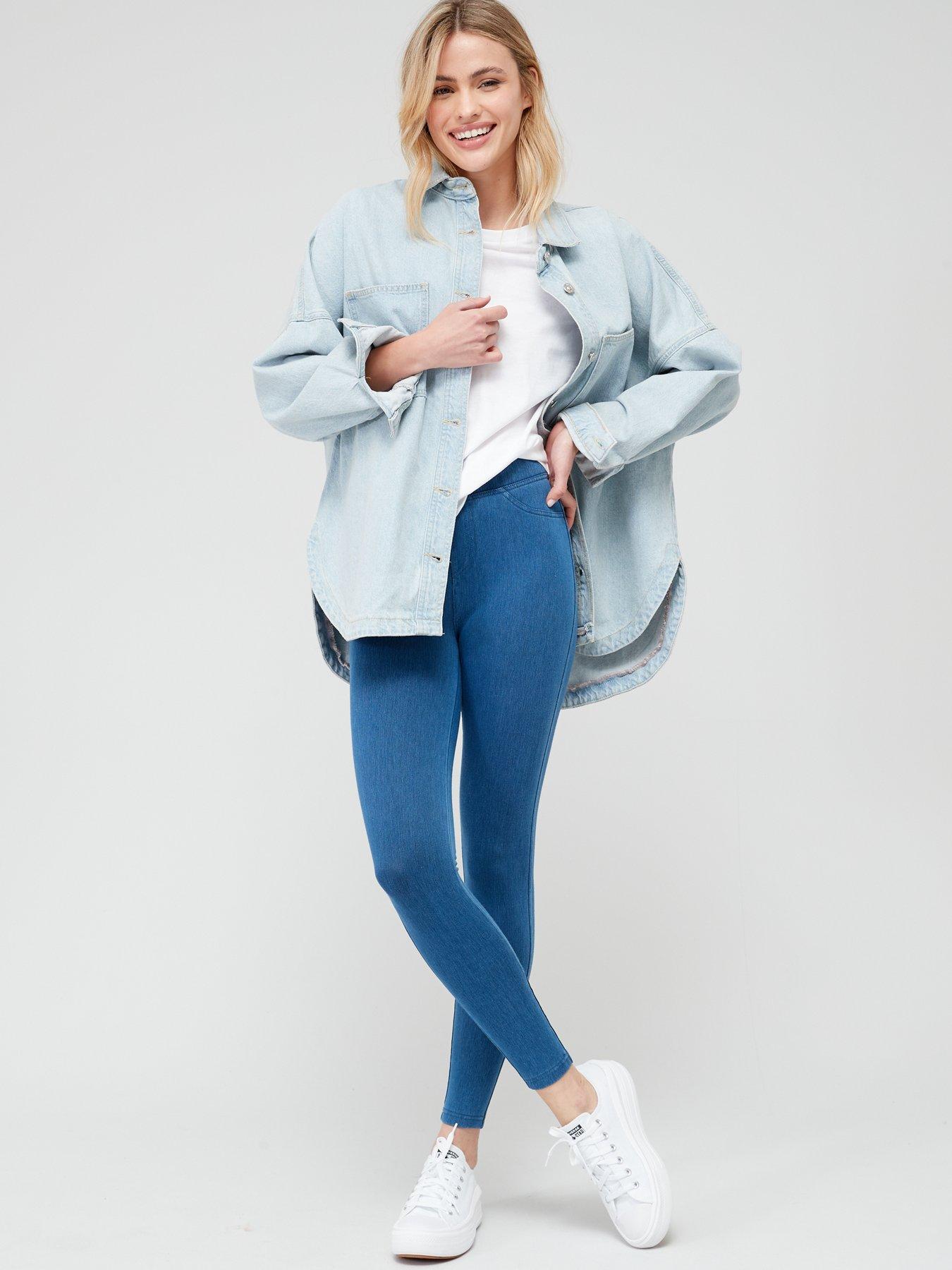 Image 6 of 6 of V by Very Denim Look Jegging - Blue