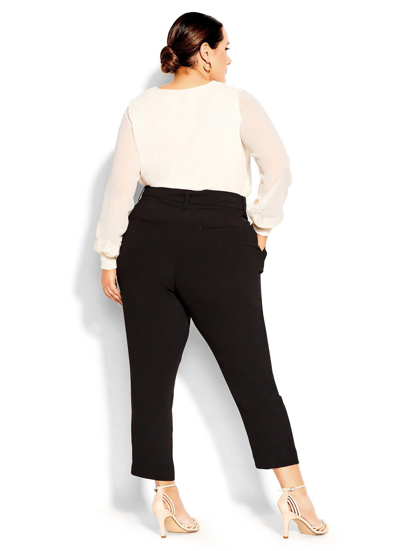 City Chic Pin Up Pant - Black