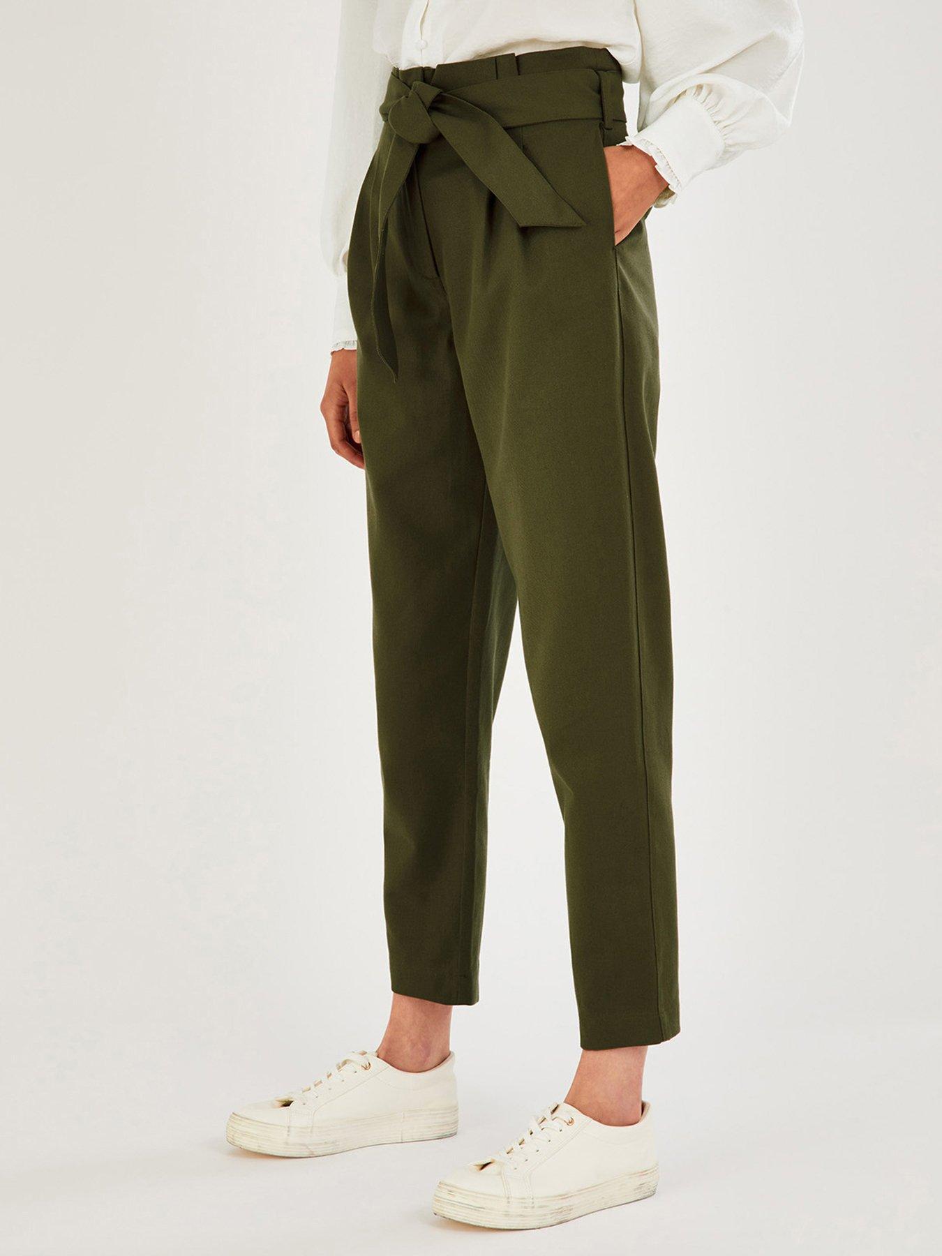 khaki green trousers ladies