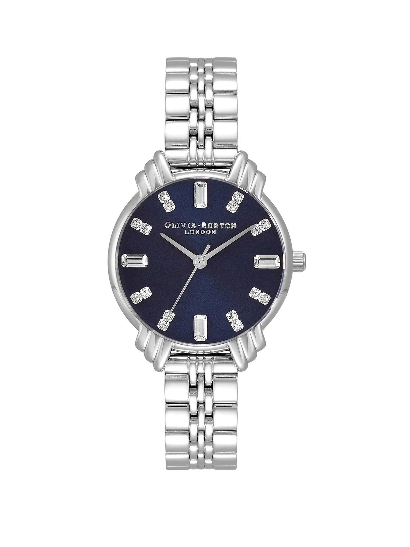 Olivia burton shop navy watch strap