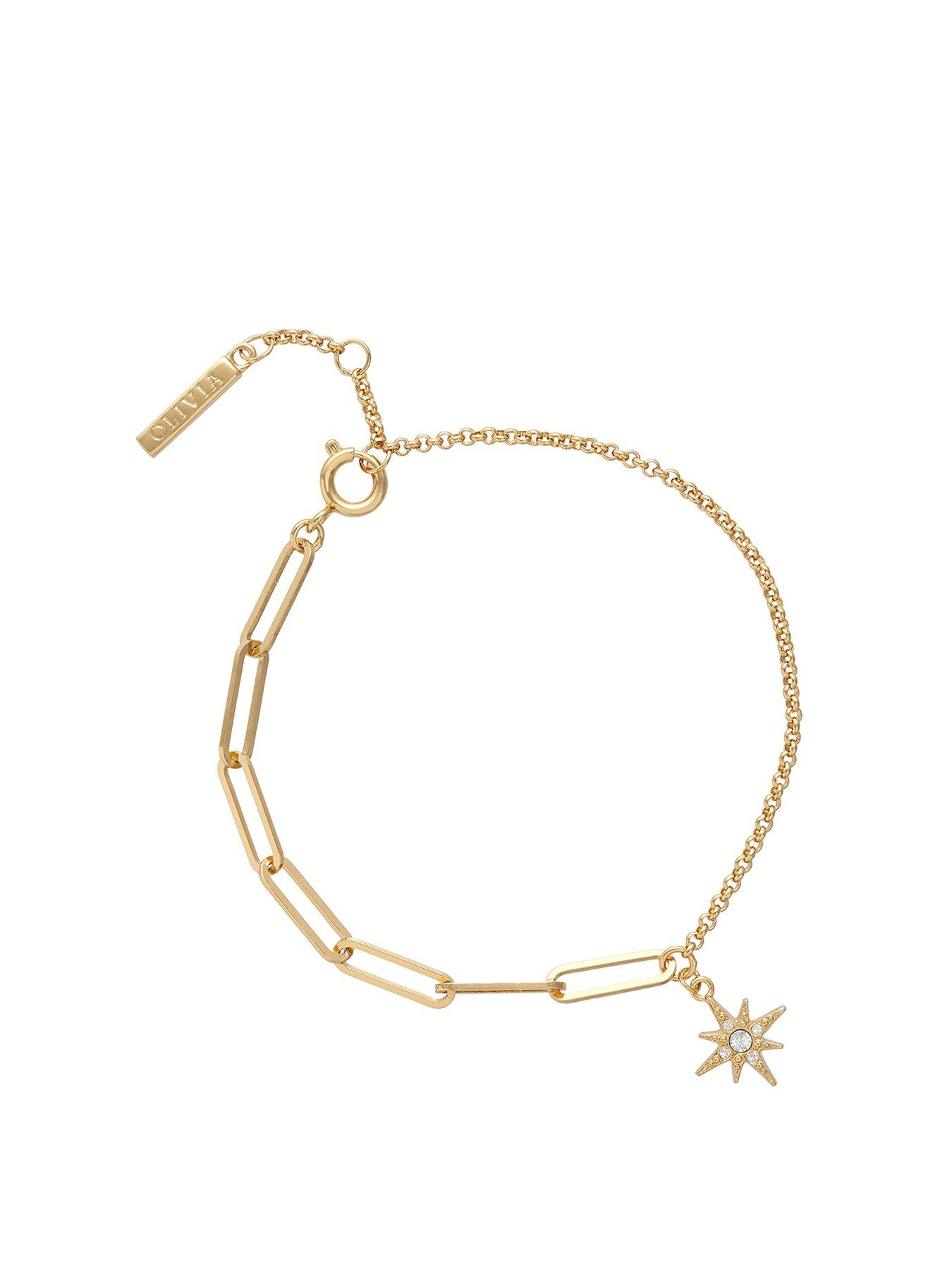 Product photograph of Olivia Burton Celestial North Star Mismatch Bracelet Gold from very.co.uk