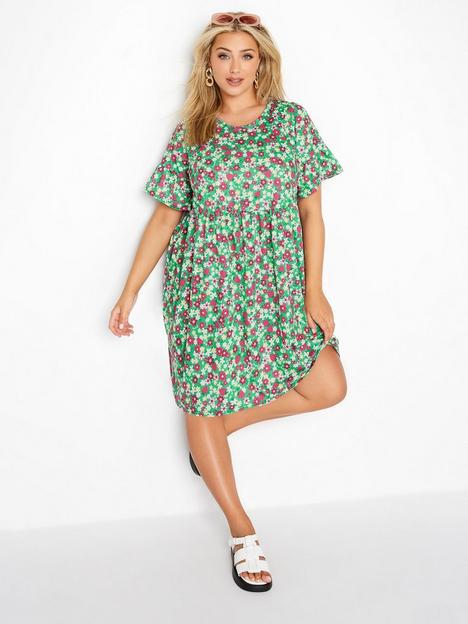 yours-smock-tunic-dress-greenpink-floral