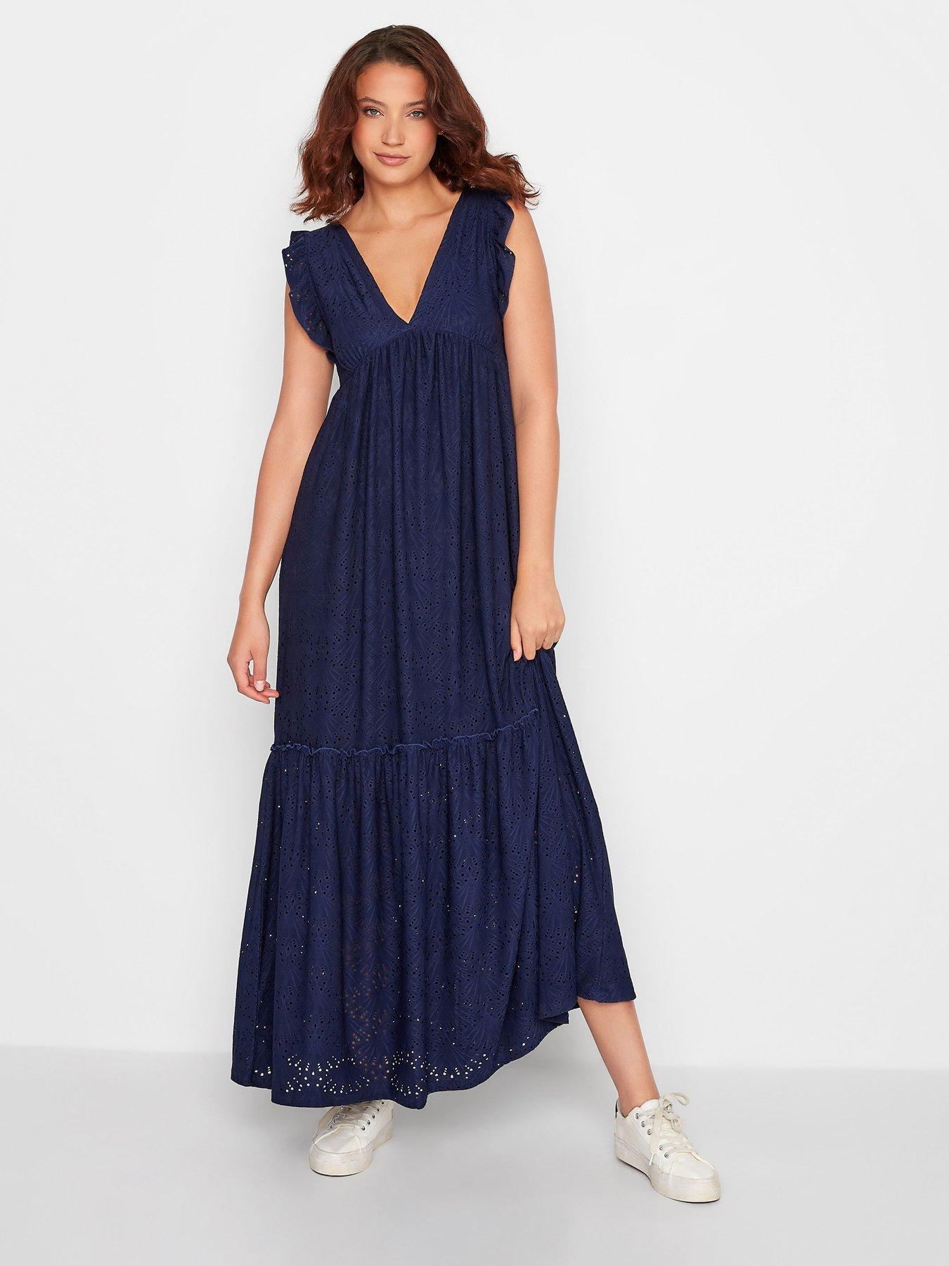 Navy best sale broderie dress